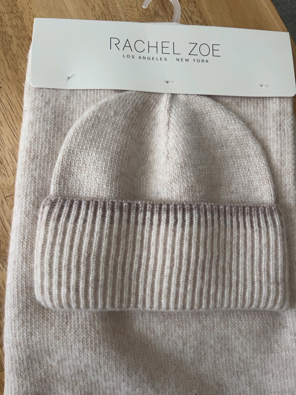 Rachel Zoe knit beanie and scarf set - brand new with tags - gift able condition